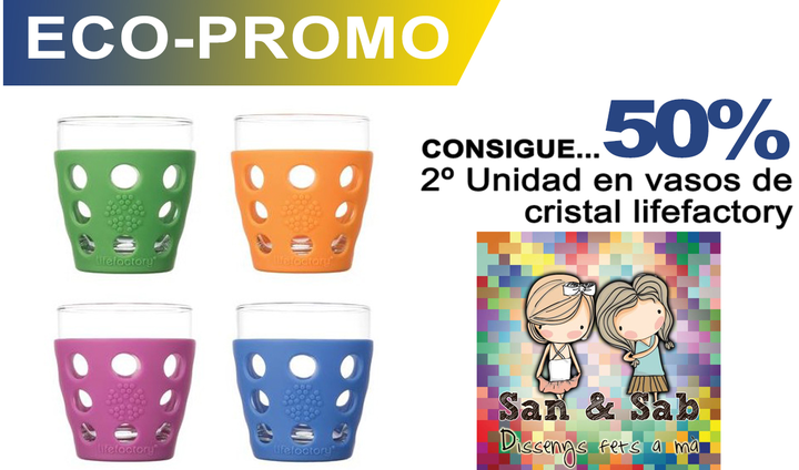 San&Sab - Vaso con funda silicona